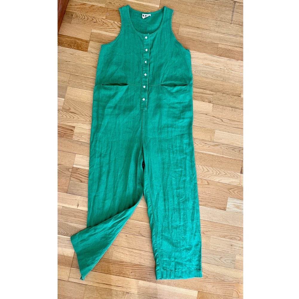 Beaton Linen Pocket Jumpsuit Laurel